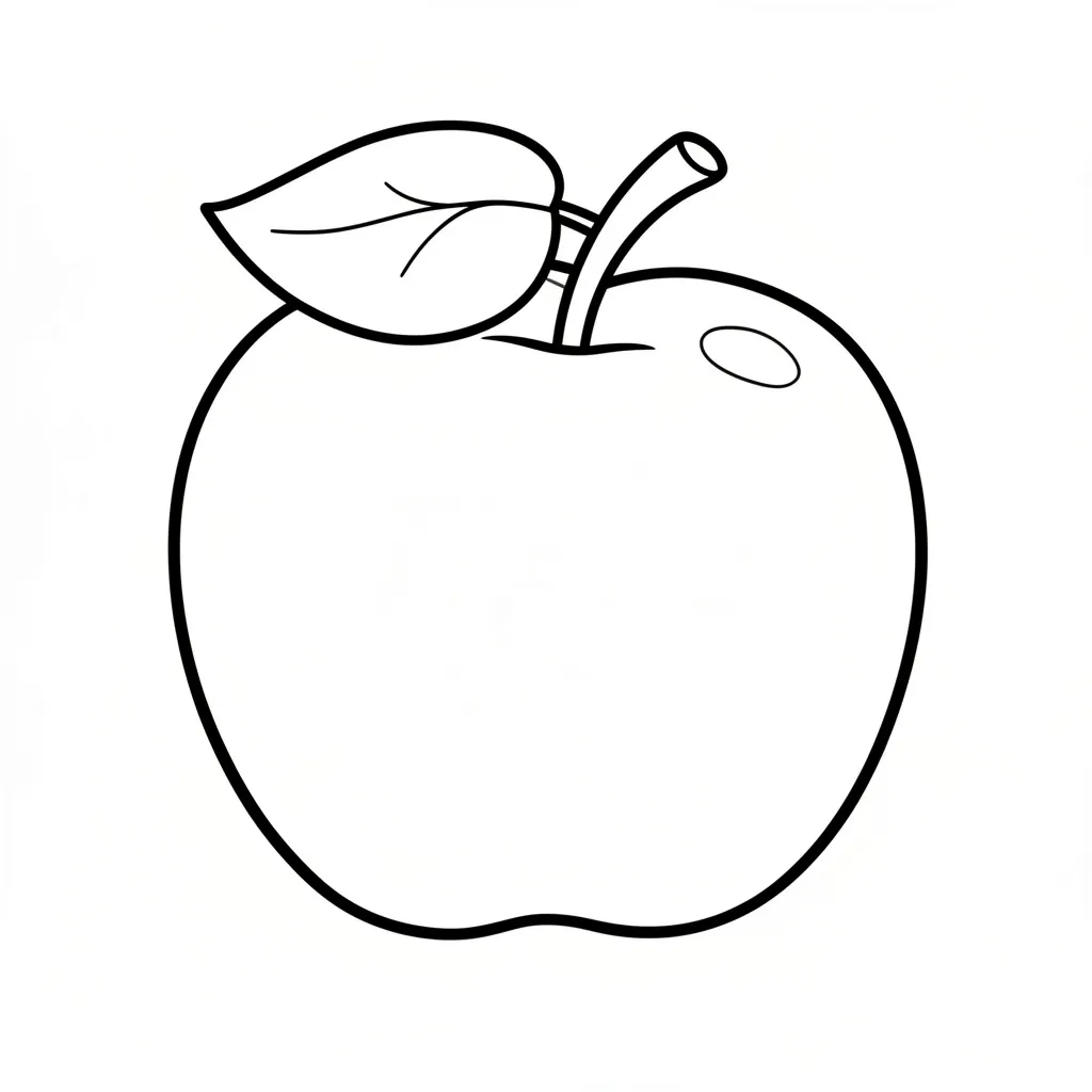 Яблоко с листочком