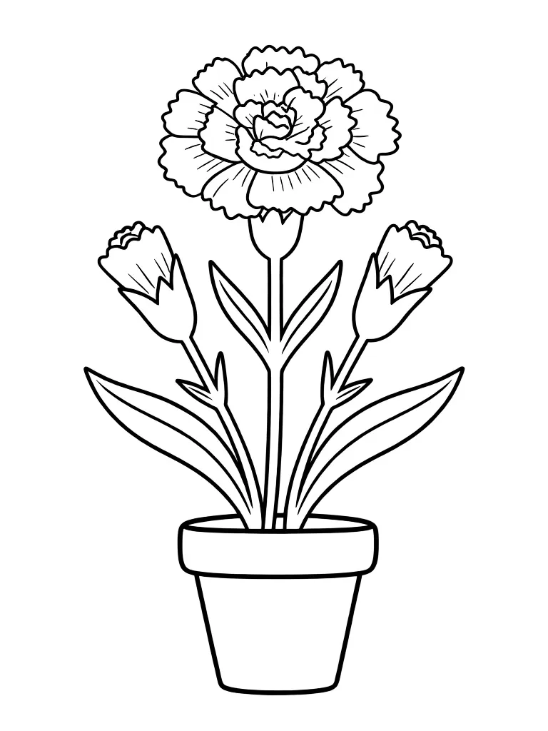 Яркая гвоздика