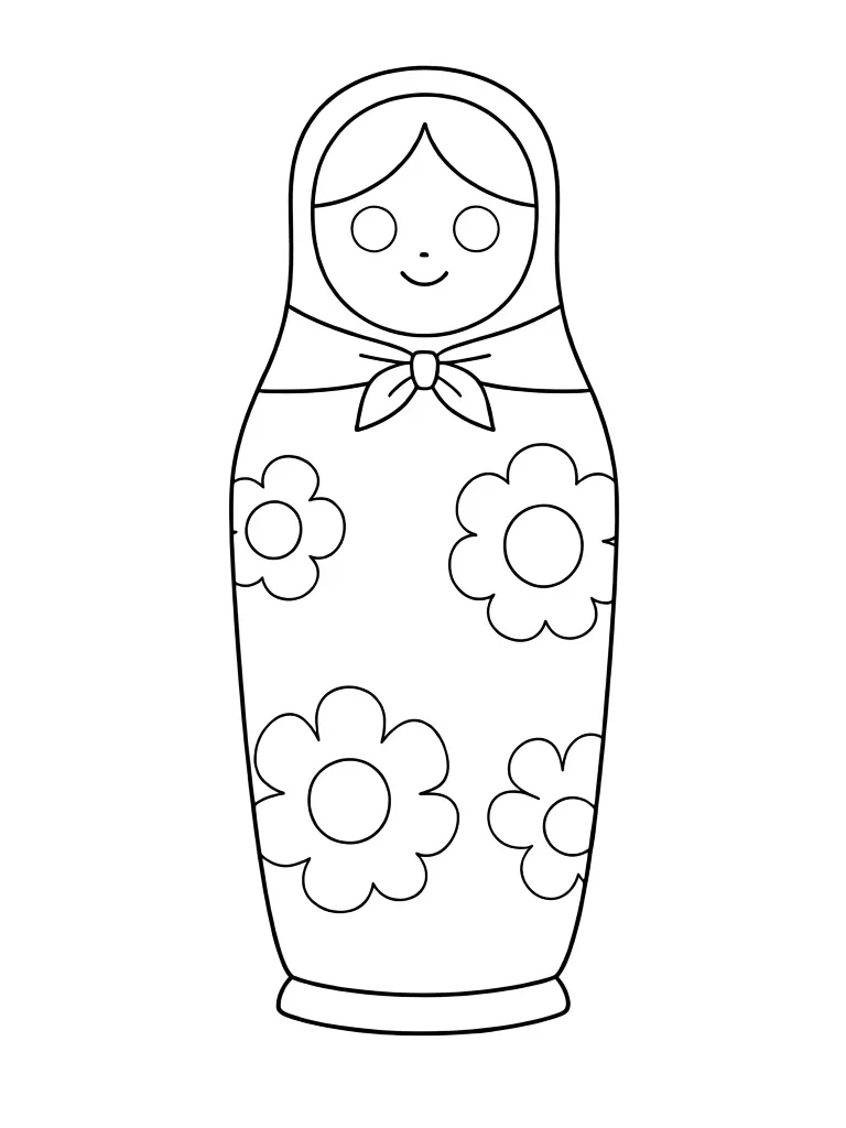 Яркая матрешка