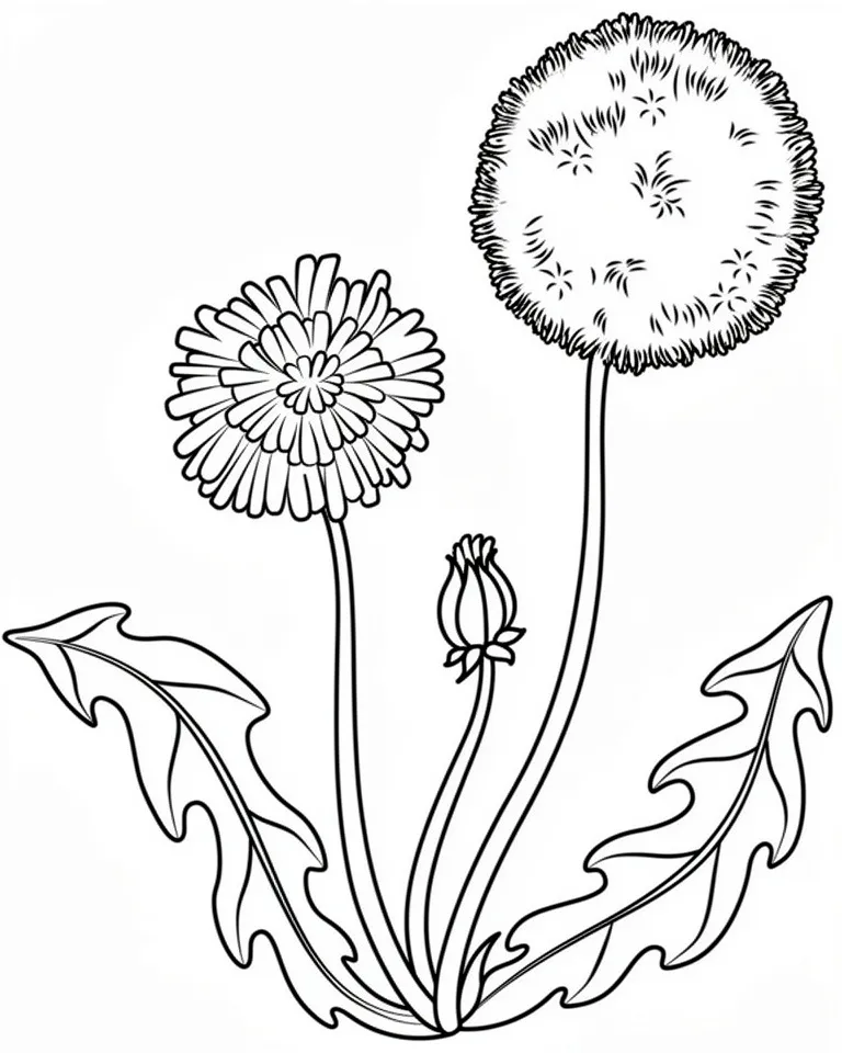 Яркий одуванчик