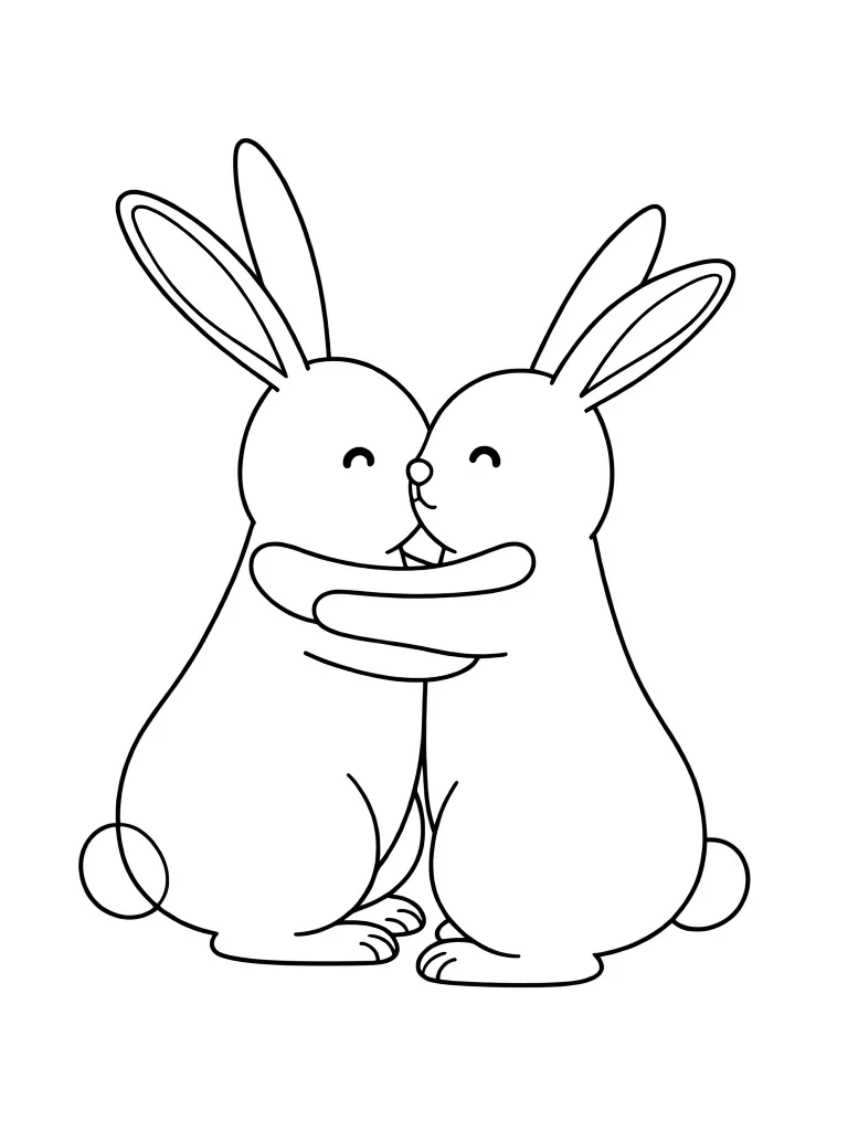 Зайки обнимаются