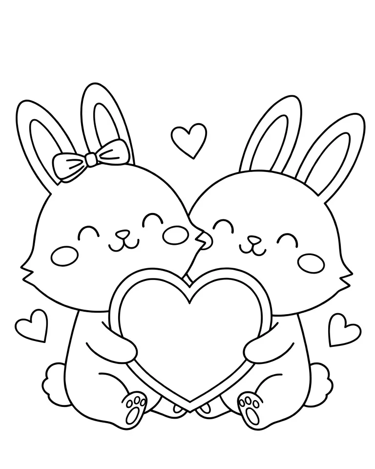 Зайки с сердечками