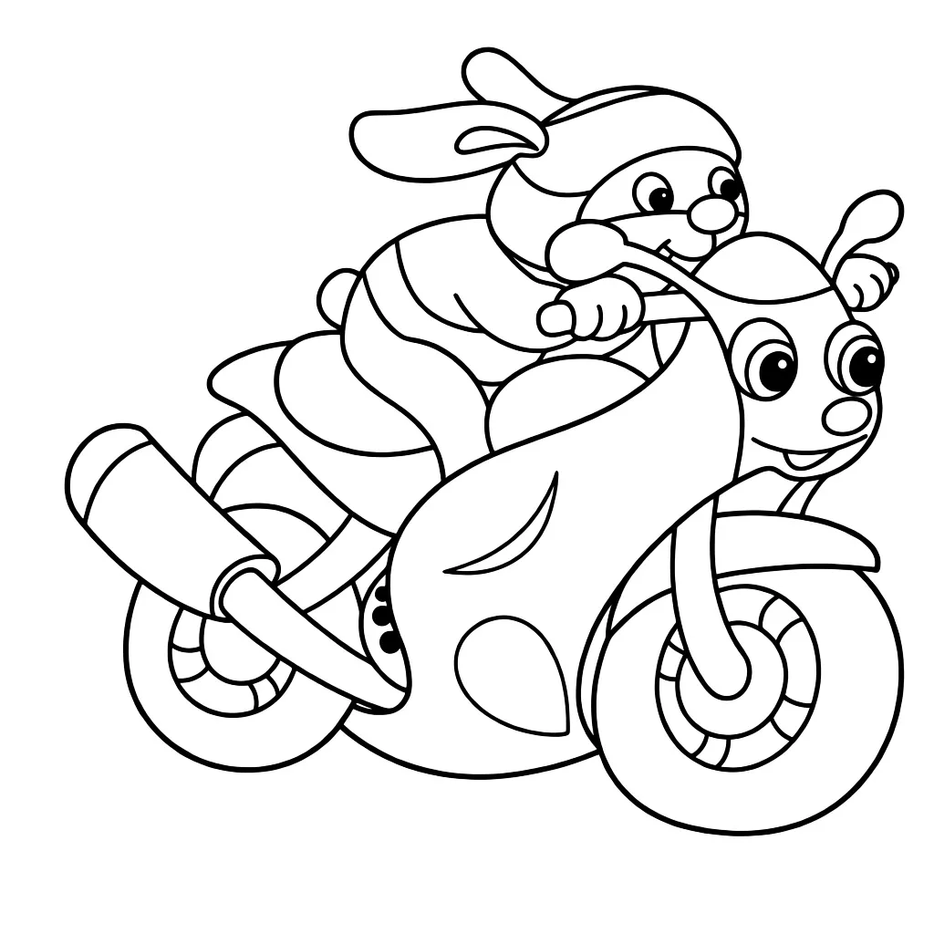 Заяц на мотоцикле