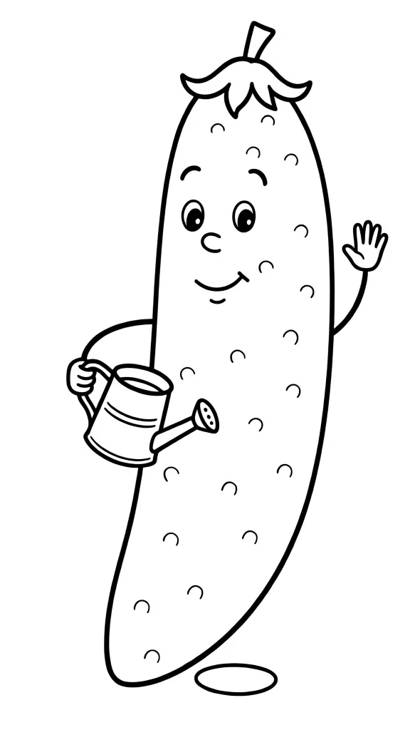 Зеленый огурчик