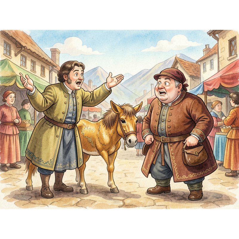 Жадный купец и бедняк