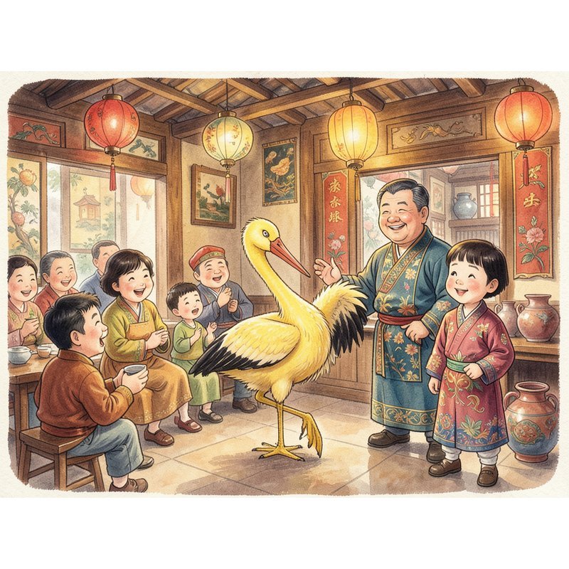 Желтый аист