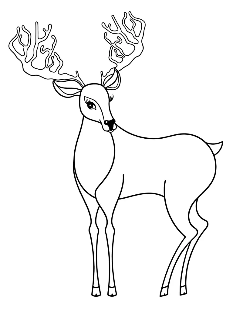 Зимний олень