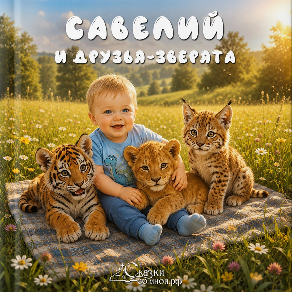 Мальчик и друзья-зверята