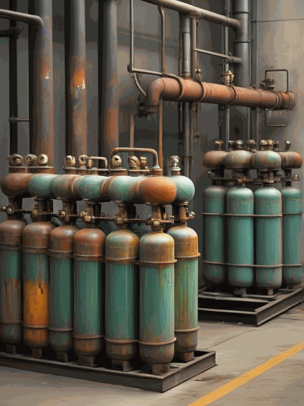 Установка вентилей на газовых балонах