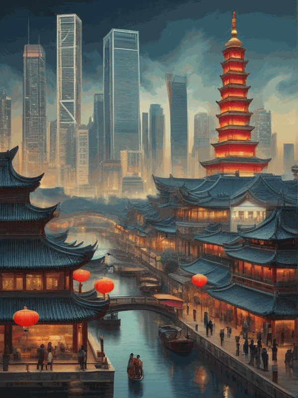 travel in Chinese city Guangzhou