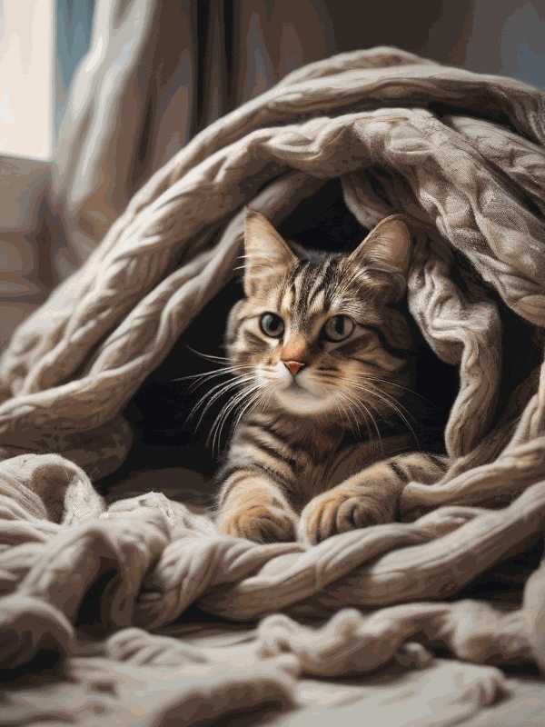играющий кот