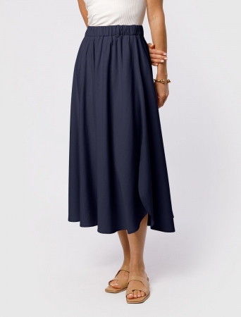 Юбка с разрезом из плотного лиоцелла