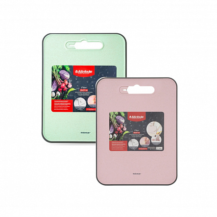 Доска разделочная FIBER pink 37х28см с ножеточкой