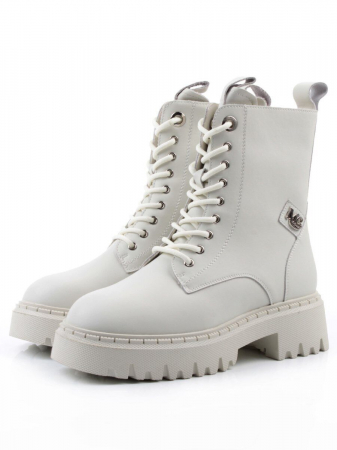 04-PAX85-2Z MILK Ботинки зимние женские (натуральная кожа, 100% шерсть)