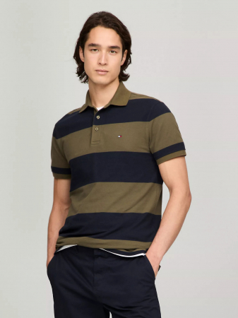 Slim Fit Rugby-Stripe Polo