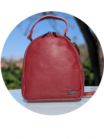Итальянская сумка - рюкзак из натуральной кожи от AB Zapatos mochila NAPA burdeos АКЦИЯ