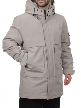 8896 BEIGE Куртка мужская зимняя облегченная (130 гр. холлофайбер)