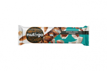 «Nut&Go», батончик с миндалём, кокосом, карамелью, 36 г (упаковка 18 шт)
