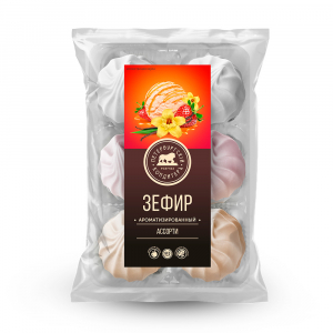 Зефир ассорти (бело-розовый,ванильный, крем-брюле)