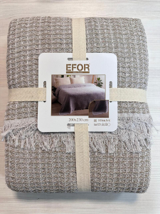 Покрывало EFOR пике HATIC (FIORI) 200*220 бежевый (BEJ)