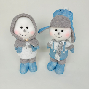 Игрушка новогодняя - Снеговик в одежде 40 см (арт. X176AB)