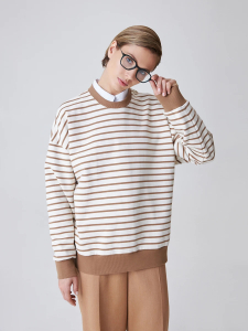 Oversize свитшот в полоску