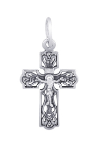 Крест из серебра литье частичное чернение