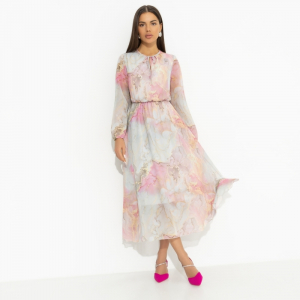 Платье нарядное на подкладе, Летящие мгновения (нежная)