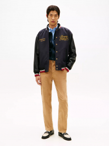 Elastic-Waist Corduroy Tapered Pant