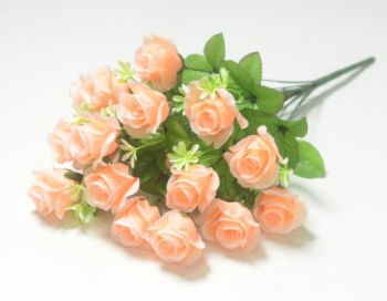 Искусственные цветы, Ветка в букете бутон розы 18 голов (1010237)