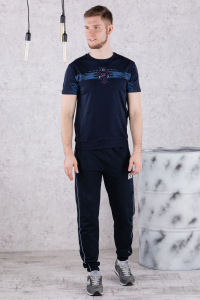 брюки спортивные 
3.MM116B-синий-тёмный