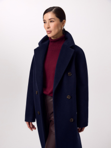 Пальто из шерсти с мембраной и утеплённой спинкой