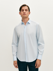 Рубашка из хлопка голубая