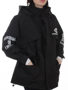 3104 BLACK Куртка демисезонная женская (100 гр. холлофайбер)