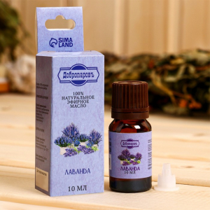 Эфирное масло «Лаванда», флакон-капельница, аннотация, 10 мл, «Добропаровъ»