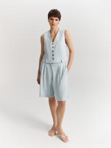 Шорты-бермуды со льном