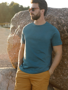 Футболка из фактурного полотна из 100% хлопка