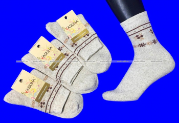 Василина носки женские внутри махра лен