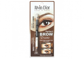 Карандаш для бровей двойной Brow Perfect Alvin D`or коричневый 02 Dark Brown форма, аккуратный, ухоженный вид