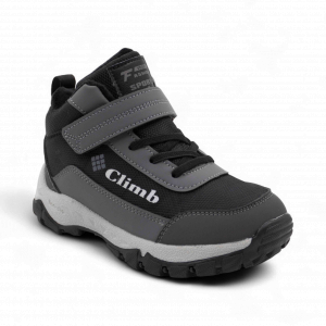 Ботинки мембранные на меху А8866-3 черно серые