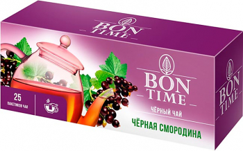 «Bontime», чай черный «Чёрная смородина», 25 пакетиков, 37,5г