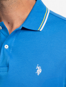 SLIM FIT TIPPED INTERLOCK POLO SHIRT