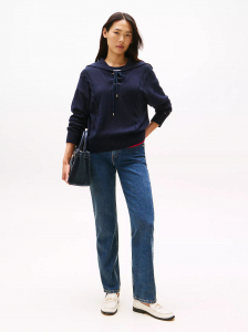 Dark Wash Mid-Rise Straight Jean