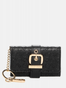 belted fold-over card case keychain