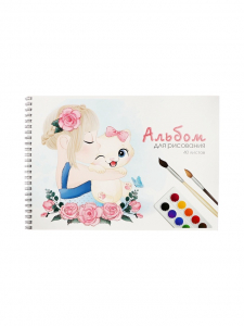 Альбом для рисования, 40 листов на гребне А4, «Мой котенок», глиттер, плотность листов 100 г/м?