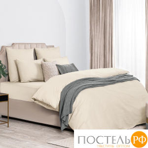 Dome ЛОРЕНО беж КПБ 175х205-1/160х200+25-1/50х70-2, 4 пр., хл/сат