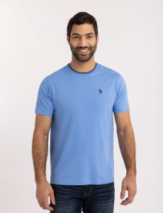 TIPPED CREW NECK COLLAR T-SHIRT