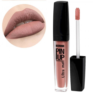 Блеск для губ pin up ultra matt LUXVISAGE бежевый 21 beige rose матовый финиш с пудровым эффектом