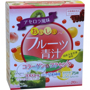 Yuwa Концентрат для приготовления безалкогольных напитков, Аодзиру с фруктами, киви, персик, саше, 20 х 3 гр