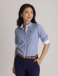 LONG SLEEVE SOLID STRETCH OXFORD SHIRT